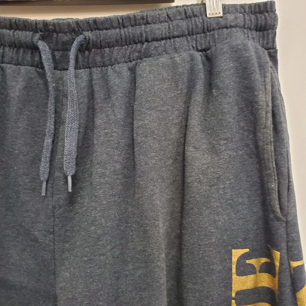 True Religion Mens‎ Spellout Joggers Size XL Gray Athleisure Workout Gym Fitness